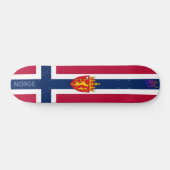 Vlag/ Wapen van Noorwegen Persoonlijk Skateboard (Horizontaal)