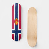 Vlag/ Wapen van Noorwegen Persoonlijk Skateboard (Voorkant)