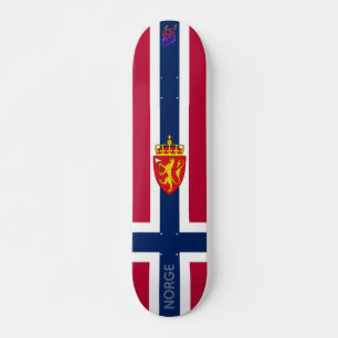 Vlag/ Wapen van Noorwegen Persoonlijk Skateboard