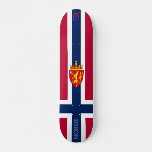 Vlag/ Wapen van Noorwegen Persoonlijk Skateboard (Voorkant)