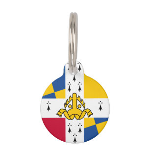 Vlag/wapenhandelaar van Birmingham, Engeland Huisdierpenning