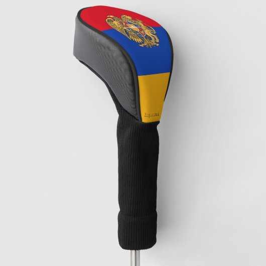 Vlag/wapenschild van Armenië Golfheadcover (Schuin)