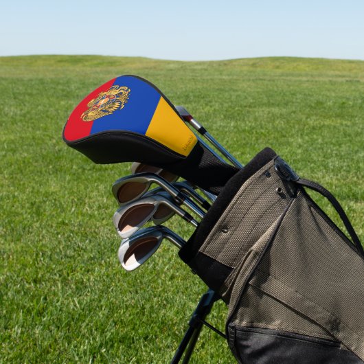 Vlag/wapenschild van Armenië Golfheadcover (Insitu)