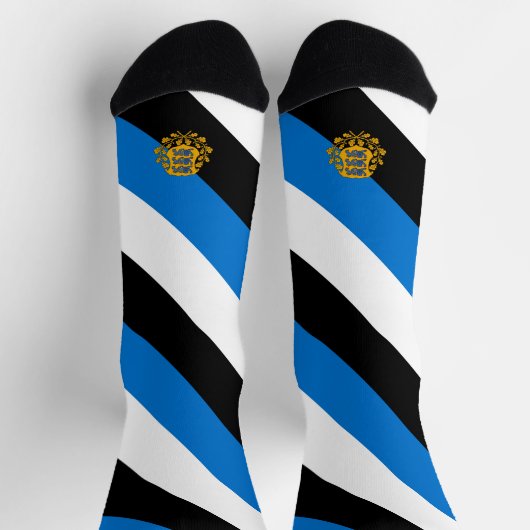 Vlag/ wapenschild van Estland Sokken (Top)