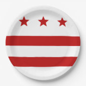 vlag Washington D.C. Papieren Bordje (Voorkant)