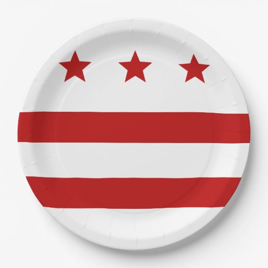 vlag Washington D.C. Papieren Bordje (Voorkant)