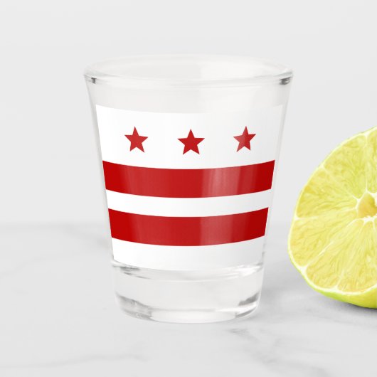 vlag Washington D.C. Shot Glas (Voorkant)