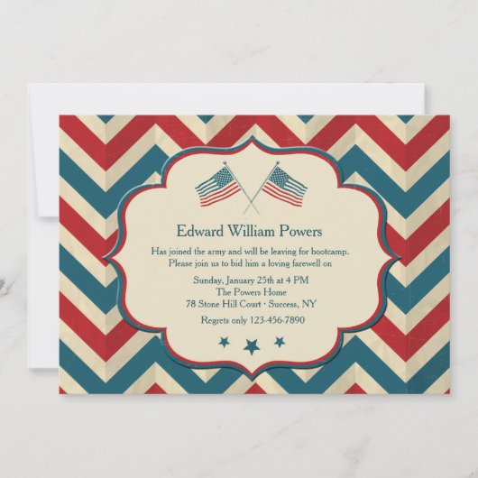 Vlag Waving Colors Uitnodiging (Voorkant)