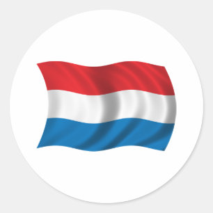 Vlag Wavy Nederland Ronde Sticker
