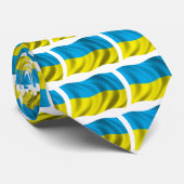 Vlag Wavy Ukraine Stropdas (Opgerold)