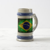 Vlag Weathered Brazilië Bierpul (Voorkant rechts)