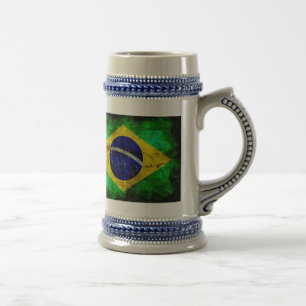 Vlag Weathered Brazilië Bierpul