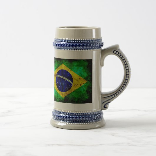 Vlag Weathered Brazilië Bierpul (Rechts)