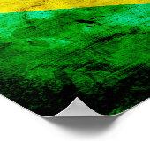 Vlag Weathered Brazilië Poster (Hoek)