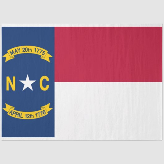 Vlag-weefselpapier van de deelstaat North Carolina Tissuepapier (Voorkant)