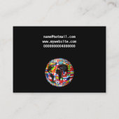 Vlag Wereldbol, Jouw naam hier Visitekaartje (Achterkant)