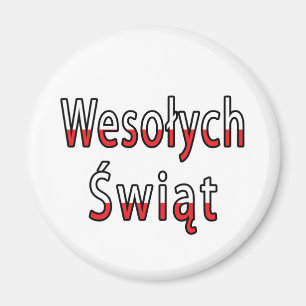 Vlag Wesolych Swiat Magneet