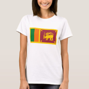 Vlag x van Sri Lanka de T-shirt van de Kaart