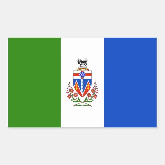 Vlag Yukon Territories Rechthoekige Sticker (Voorkant)