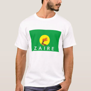 vlag zaire congo land vlag naam tekst t-shirt