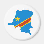 vlag zaire congo magneet (Voorkant)