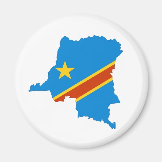 vlag zaire congo magneet (Voorkant)