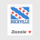 Vlag/ Zegel van Rockville, MD Sticker (Vel)