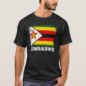  vlag Zimbabwe Retro Vlag Zimbabwaans T-shirt (Voorkant)