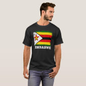  vlag Zimbabwe Retro Vlag Zimbabwaans T-shirt (Voorkant volledig)