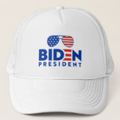 Vlag zonnebril Joe Biden President Verkiezing 2020 Trucker Pet (Voorkant)