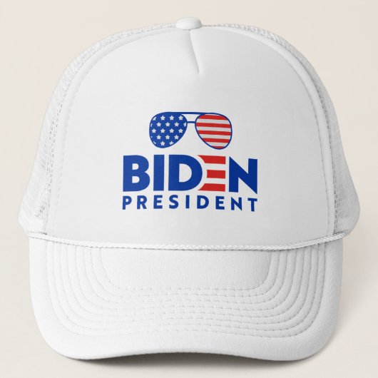 Vlag zonnebril Joe Biden President Verkiezing 2020 Trucker Pet (Voorkant)