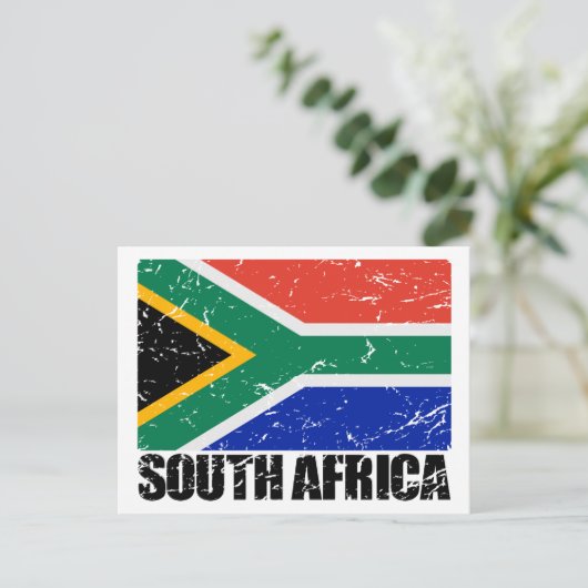  vlag Zuid-Afrika Briefkaart (Staand voorkant)