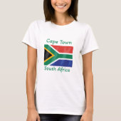 Vlag Zuid-Afrika in Kaapstad T-shirt (Voorkant)