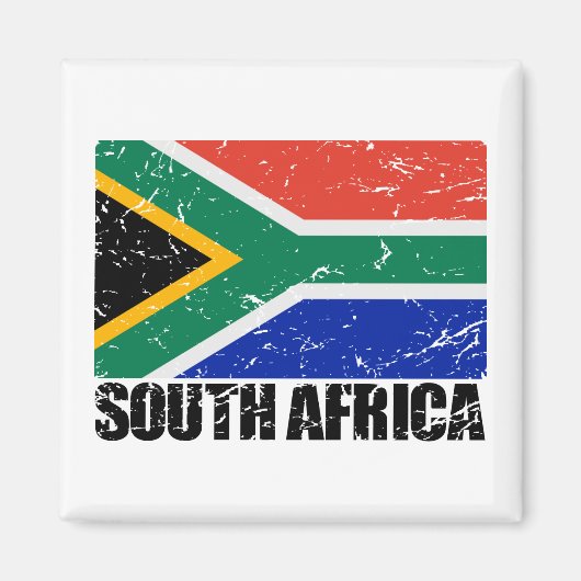  vlag Zuid-Afrika Magneet (Voorkant)