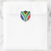 vlag Zuid-Afrika Silver Shield Vierkante Sticker (Tas)