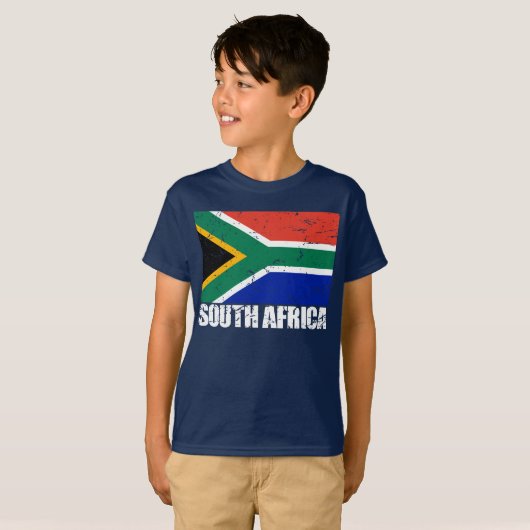 vlag Zuid-Afrika T-shirt (Voorkant volledig)
