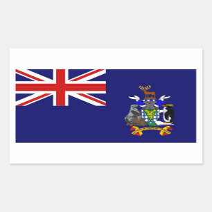 Vlag Zuid-Georgië en Zuid-Sandwicheilanden Rechthoekige Sticker