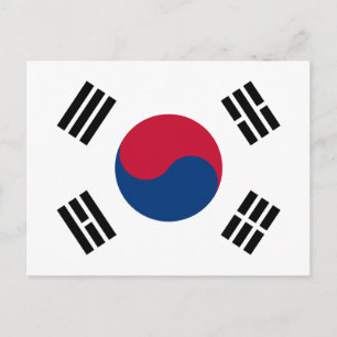 Vlag Zuid-Korea Briefkaart