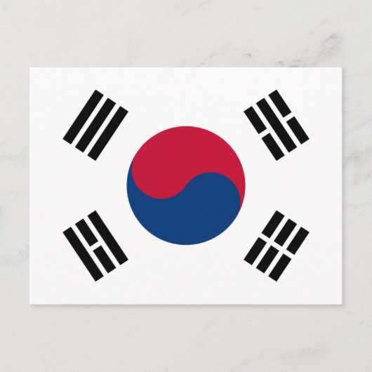 Vlag Zuid-Korea Briefkaart (Voorkant)