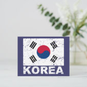 vlag Zuid-Korea Briefkaart (Staand voorkant)
