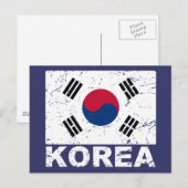 vlag Zuid-Korea Briefkaart (Voorkant / Achterkant)