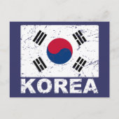  vlag Zuid-Korea Briefkaart (Voorkant)