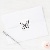 Vlag Zuid-Korea Butterfly Ronde Sticker (Envelop)