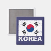  vlag Zuid-Korea Magneet (Voorkant / Achterkant)