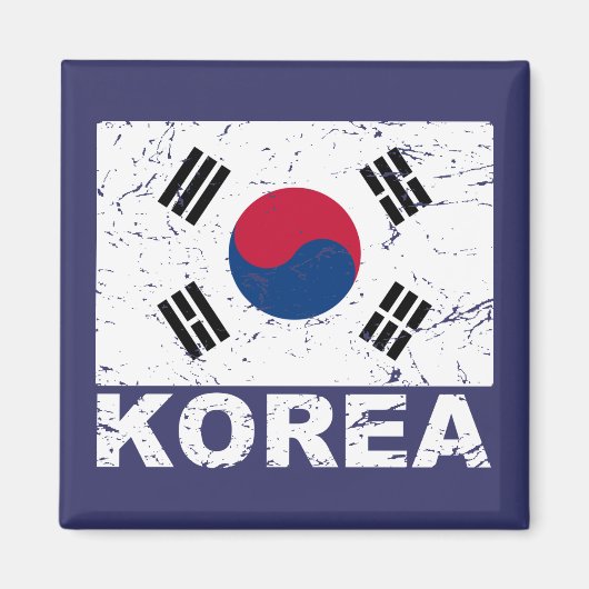  vlag Zuid-Korea Magneet (Voorkant)