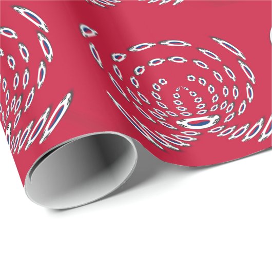 vlag Zuid-Korea Polka Dot Cadeaupapier (Rol Hoek)