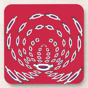 vlag Zuid-Korea Polka Dot Drankjes Onderzetter