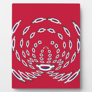 vlag Zuid-Korea Polka Dot Fotoplaat