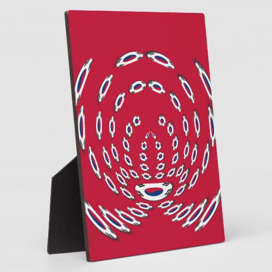 vlag Zuid-Korea Polka Dot Fotoplaat (Zijkant)