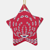 vlag Zuid-Korea Polka Dot Keramisch Ornament (Links)